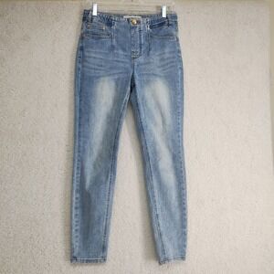 Tribal Jeans Jeans Womens 4 High Rise Skinny Stretch Light Wash Blue Ankle